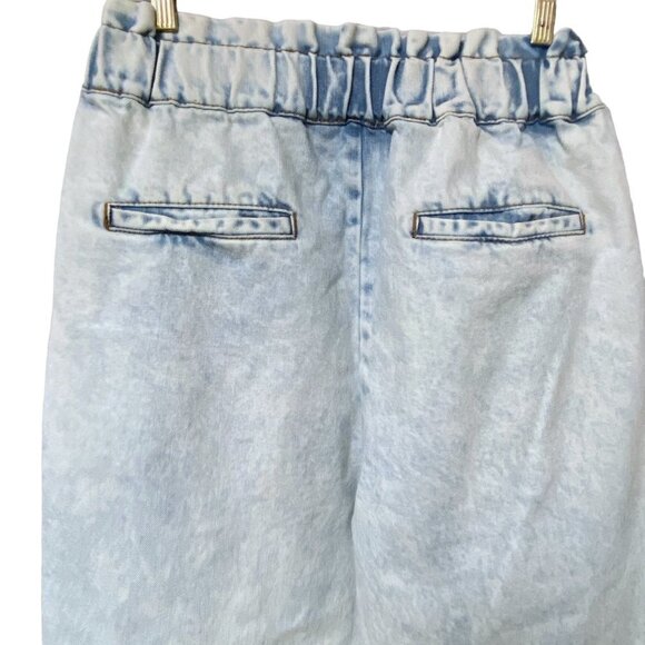 SKIES ARE BLUE Y2K Baggie Jeans Medium Joggers Light Wash Elastic Waist NWOT - Picture 10 of 11